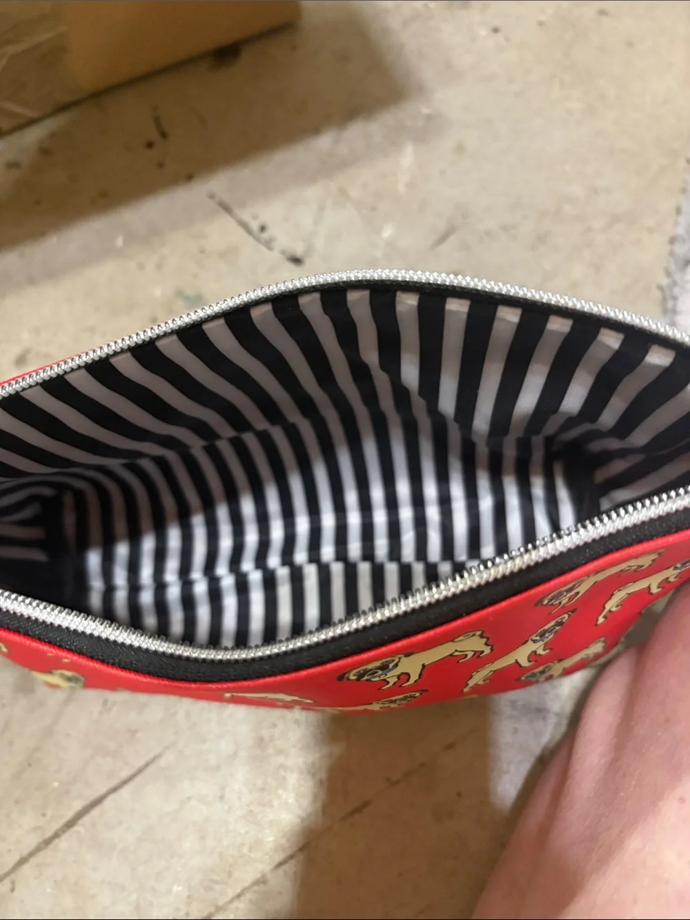 NWOT Tetro Pug Cosmetic Bag